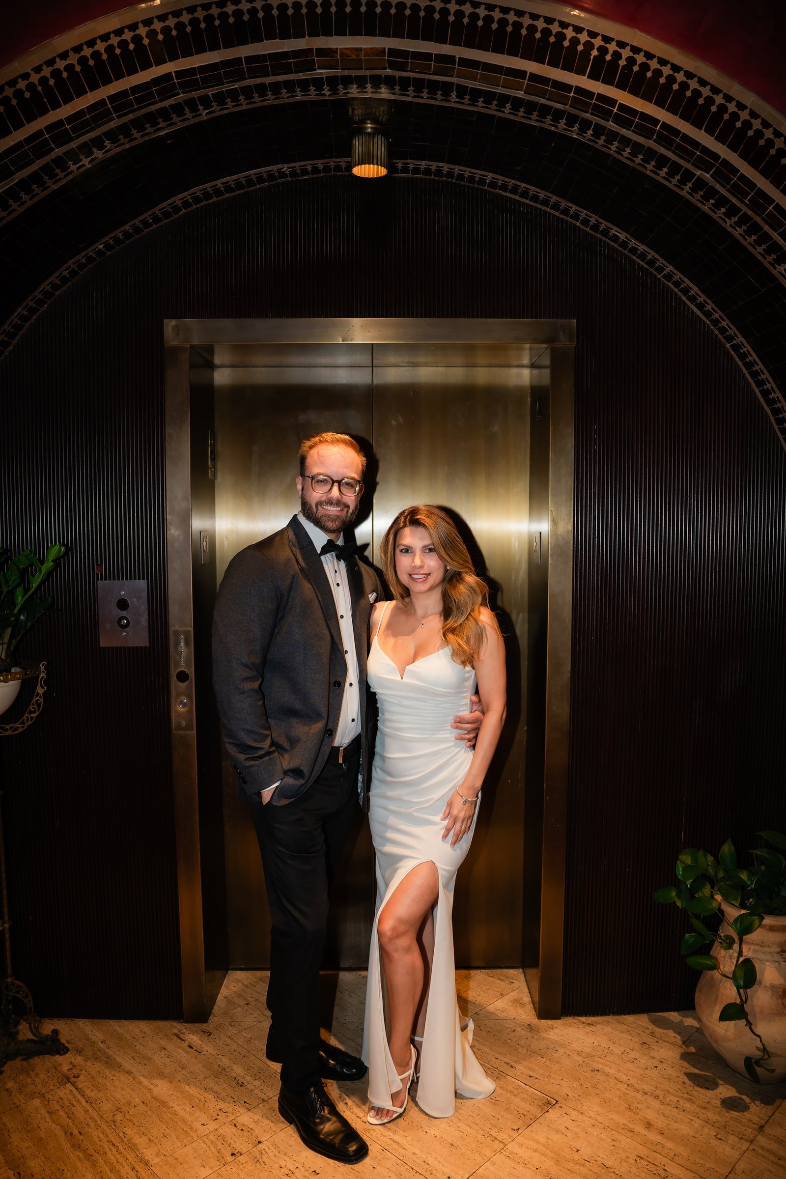 Kim and Jason during their engagement session at Esmé Hotel