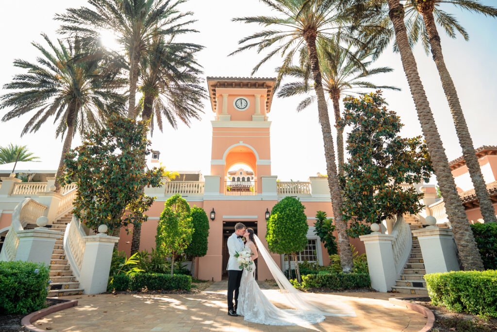 Bridal portrait outside The Crane Club
