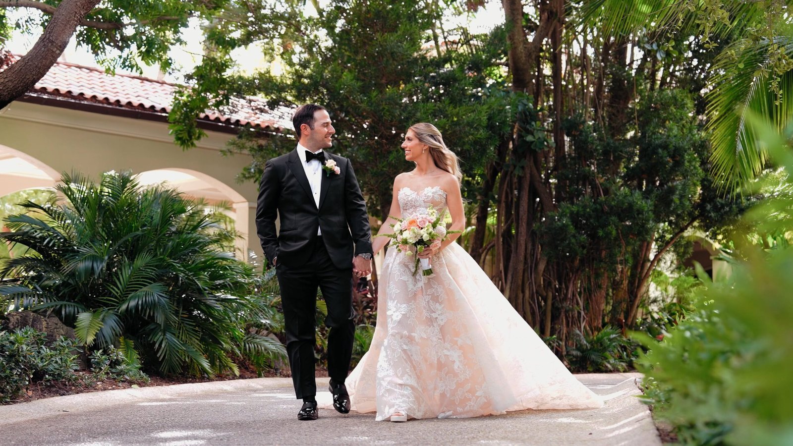Hannah and Max in their wedding film at JW Marriott Miami Turnberry
