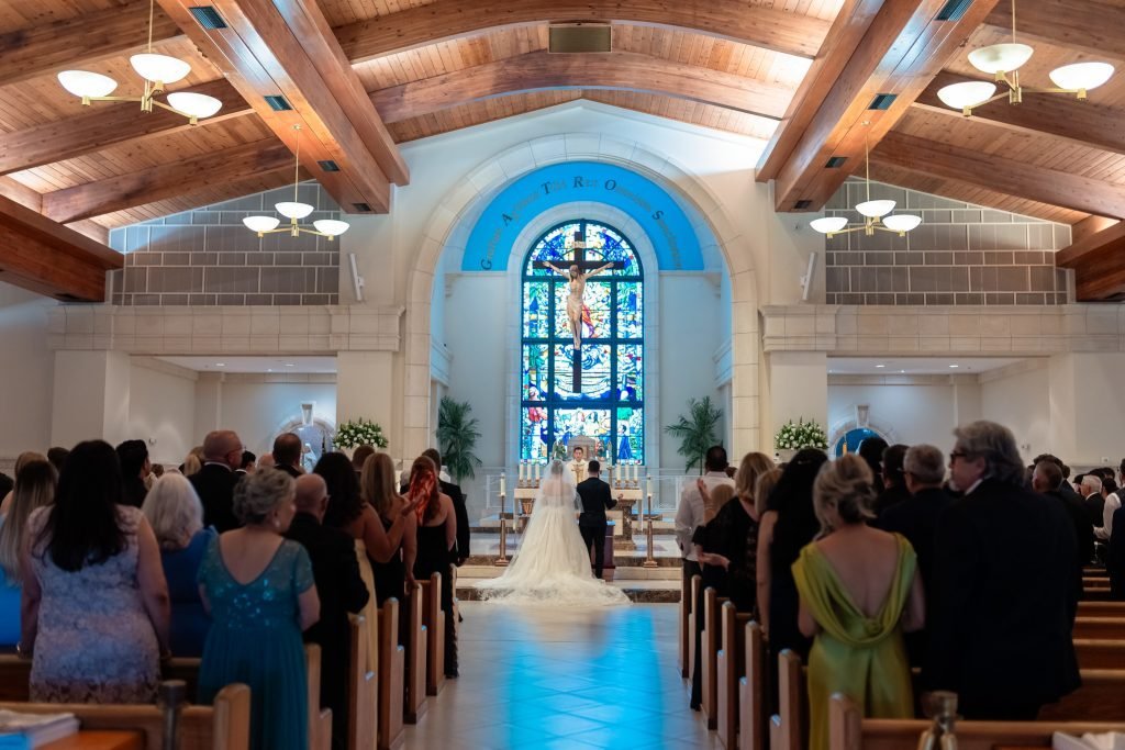 St. Gregory the Great Catholic Church wedding ceremony — Stephanie & Jose