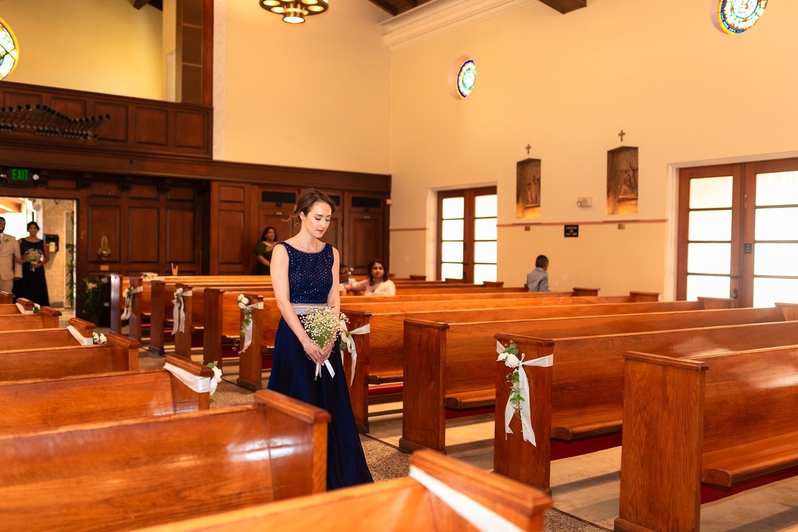 Little Flower Catholic Church, Hollywood wedding ceremony — Maryanne & Jimmy