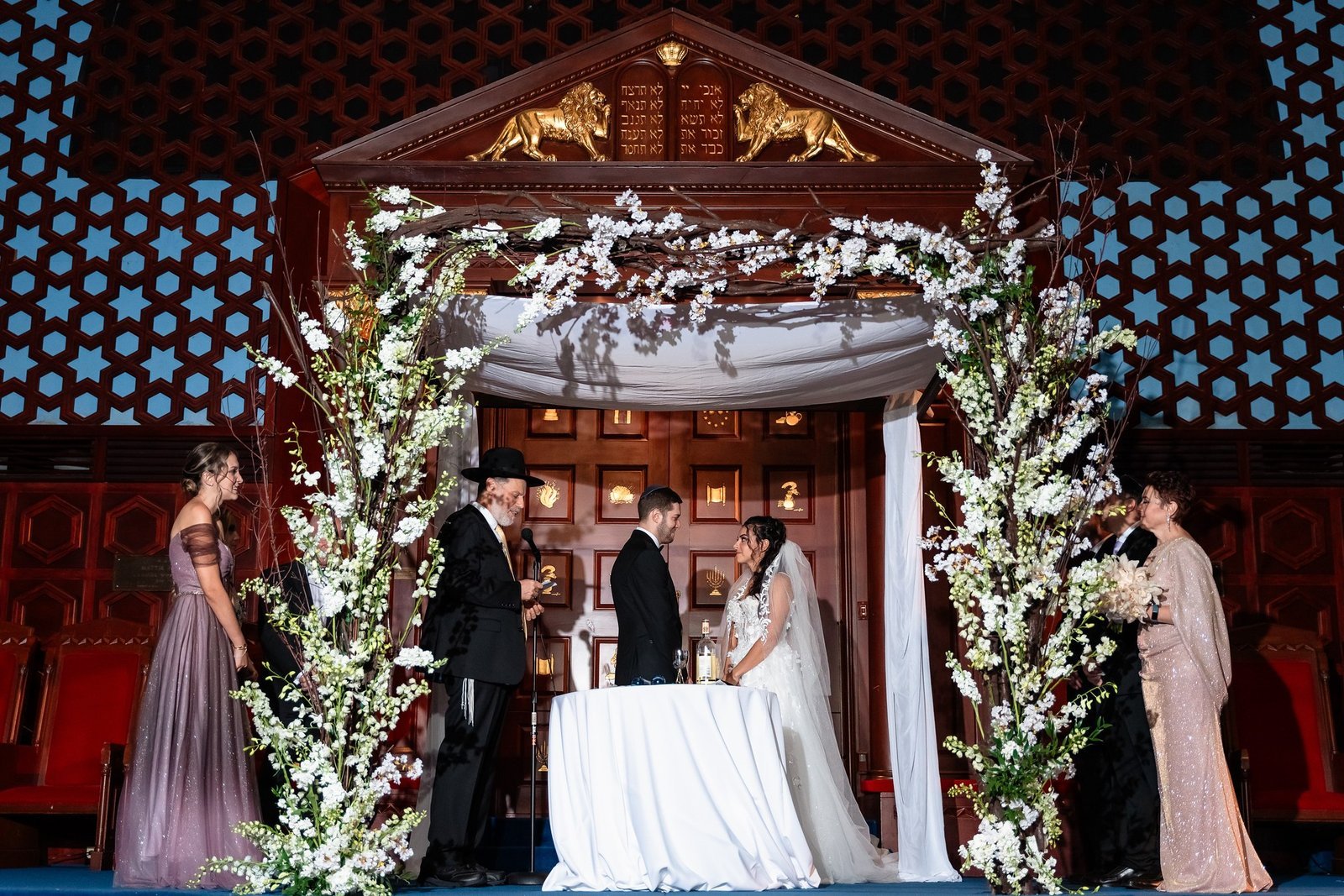Temple Emanu-El, Miami Beach wedding ceremony — Mitchell & Melissa